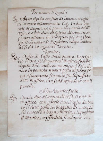 Le ricette del pittore modenese Francesco Vellani